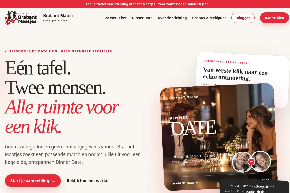 Maatjes & Meer — website gebouwd door QCCS